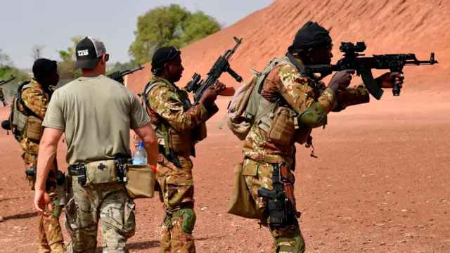 Entraînement de soldats maliens par des instructeurs américains, 2018