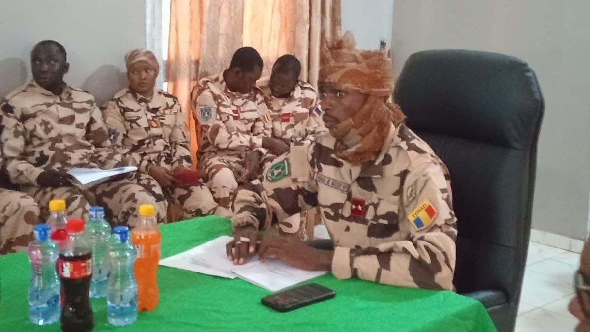 Forces mixtes Tchad-centrafricaines patrouillant à la frontière