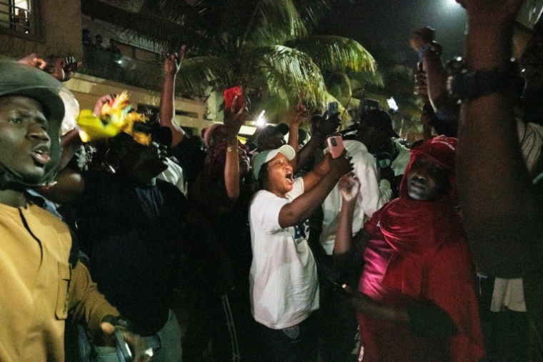 Manifestation de soutien à Ousmane Sonko devant son domicile