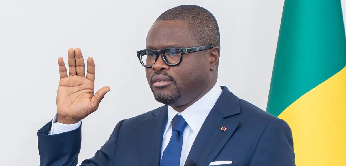 Romuald Wadagni prêtant serment comme président du Bénin à Cotonou