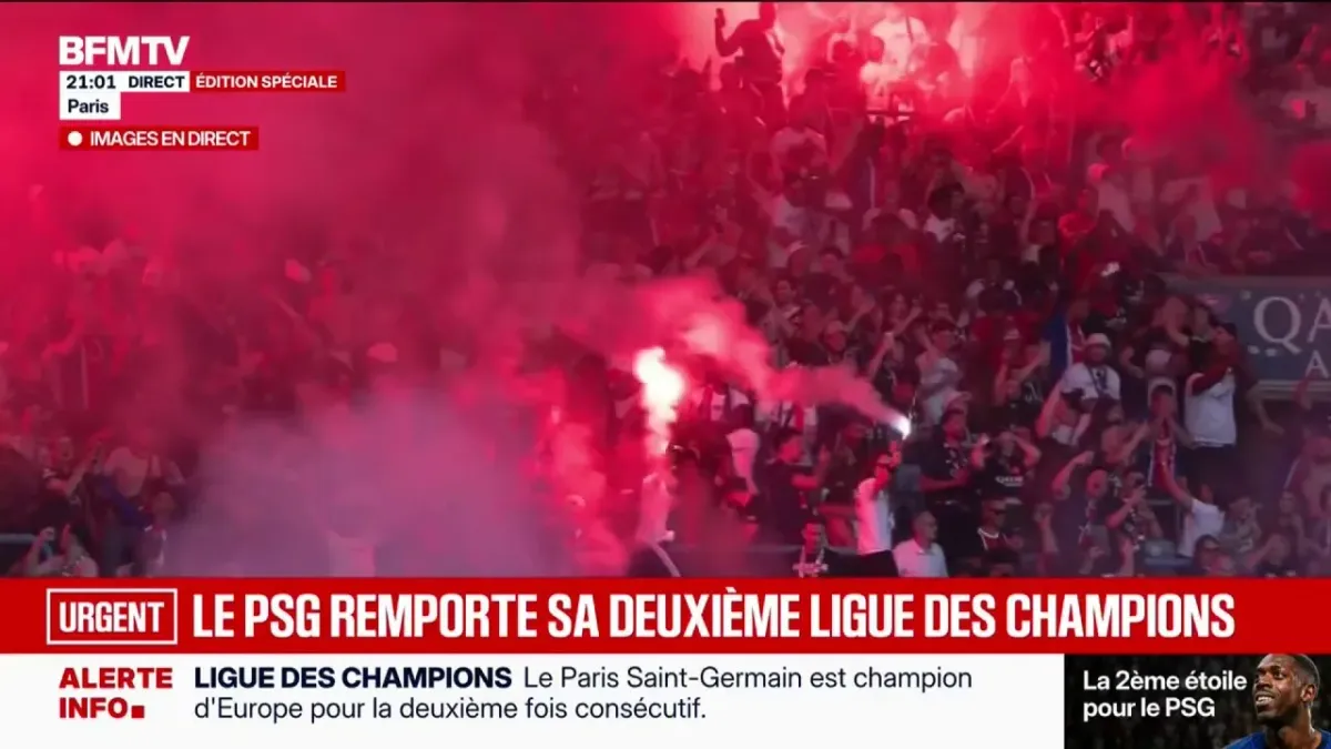 Le PSG vainqueur de la Ligue des champions