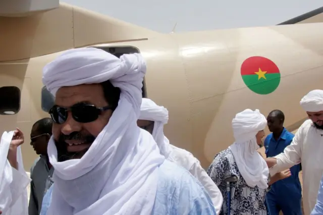 Iyad Ag Ghaly lors d'une rencontre à Kidal en 2012