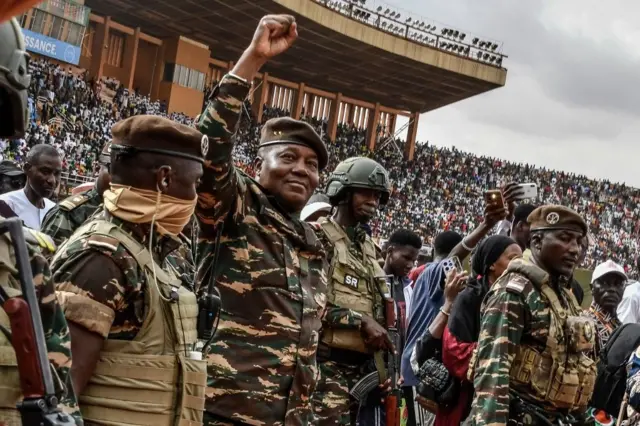 Manifestation à Niamey après le coup d'État de juillet 2023