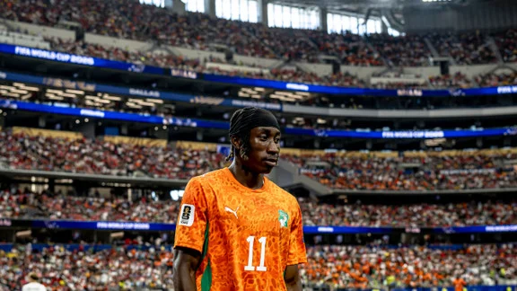 yan diomandé en action avec son club