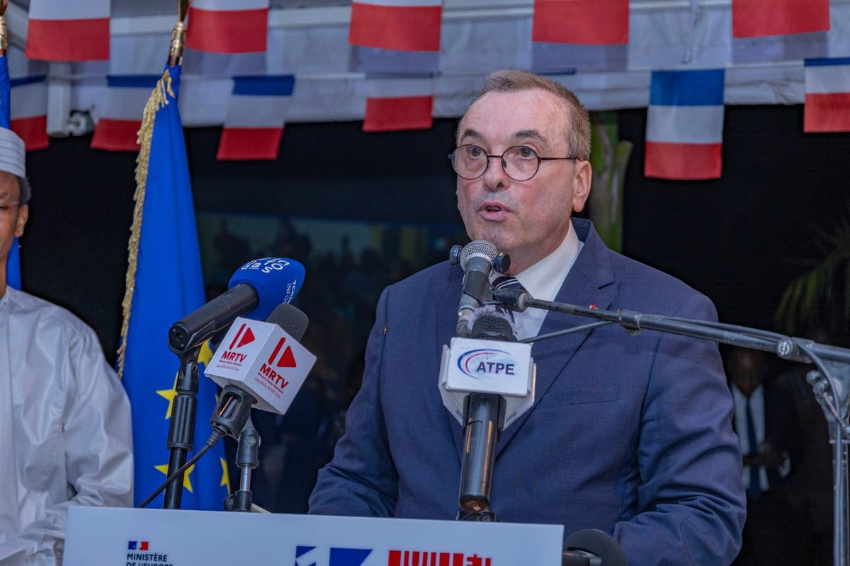 Cérémonie du 14 juillet à N'Djamena, ambassadeur de France et autorités tchadiennes