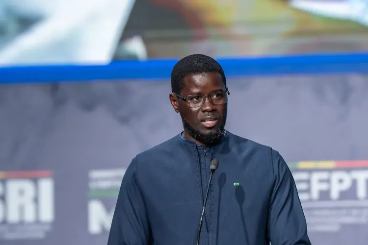 Le président Bassirou Diomaye Faye lors de la présentation de son nouveau parti politique.