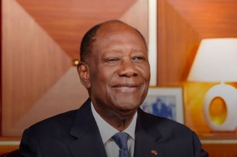 Le président Alassane Dramane Ouattara lors d'une allocution télévisée