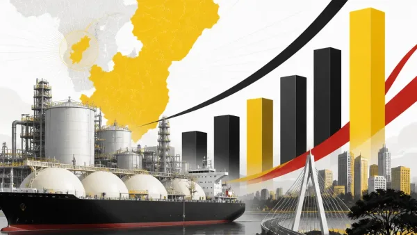 Illustration éditoriale représentant la croissance économique du Bénin