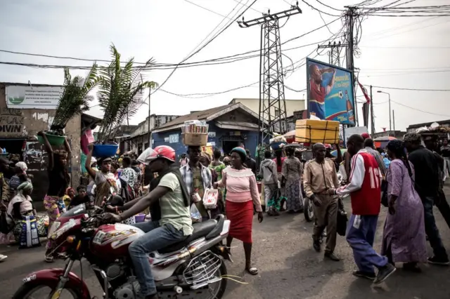 Une rue animée de Goma, en République démocratique du Congo